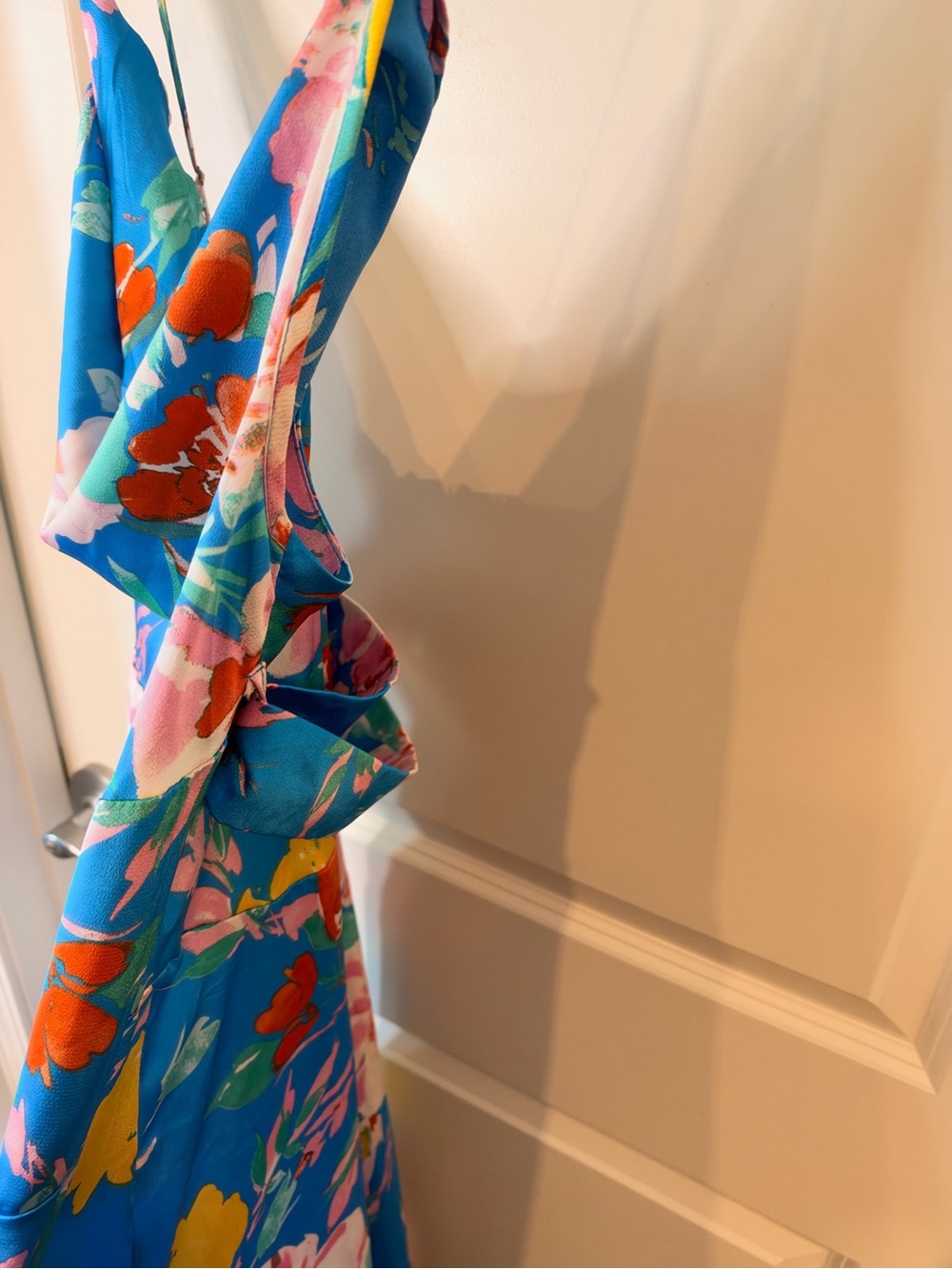 Fashion Nova Blue Tropical Floral Cowl Neck Maxi Dress - Picture 7 of 16